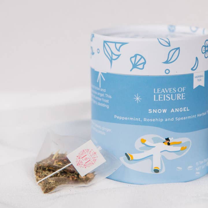 Leaves of Leisure - Wholesale Tea Bags - Snow Angel Tea – Peppermint, Rosehip & Spearmint (15 Bags)2