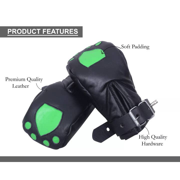 The Master Tanners – wholesale Gloves – Unisex – Leather Bondage Fist Mitts Padded Gloves 2 Pieces Restraints