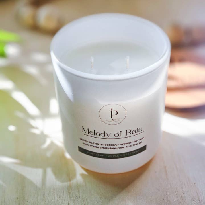 Melody of Rain | Affirmation Candle | 100% Soy for wholesale by Poetry in a Jar