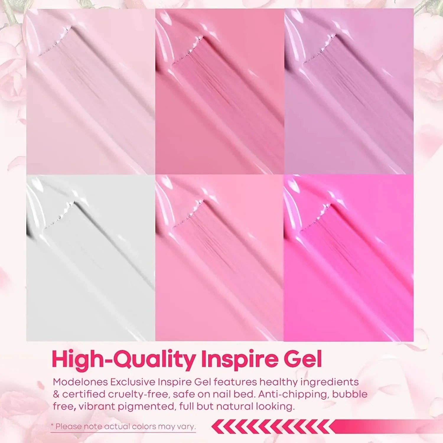 Modelones – wholesale Nail polish set – All About Pink - 6 Colors Gel Nail Polish Set1