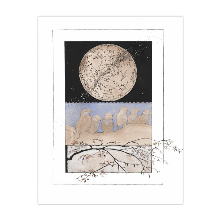 „Constellations“ Lykønskningskort 5x7 m/konvolut for engroshandel hos Fain House