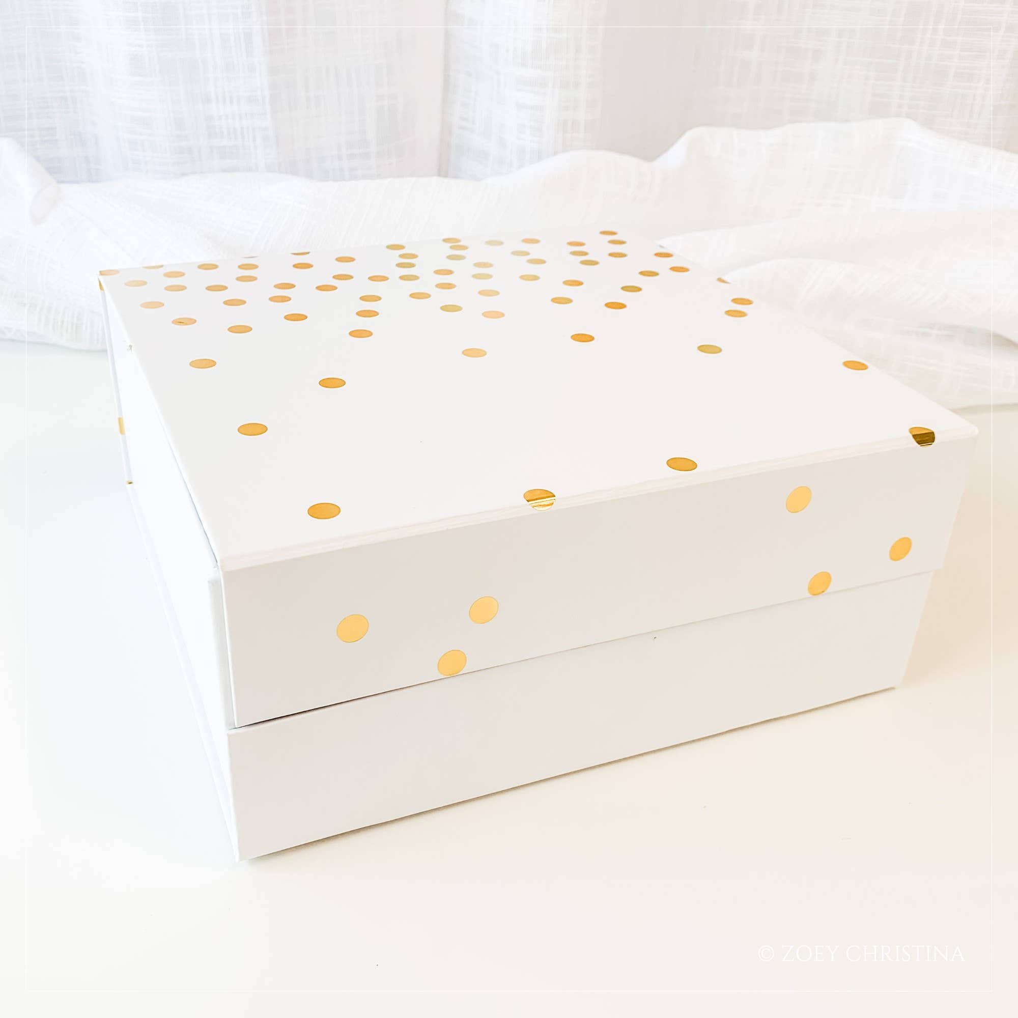 Zoey Christina - Wholesale Gift Box - Empty Gold Foil Gift Box1