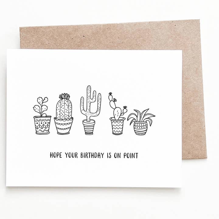 Carte d'anniversaire succulente pour la vente par Nine Two Design
