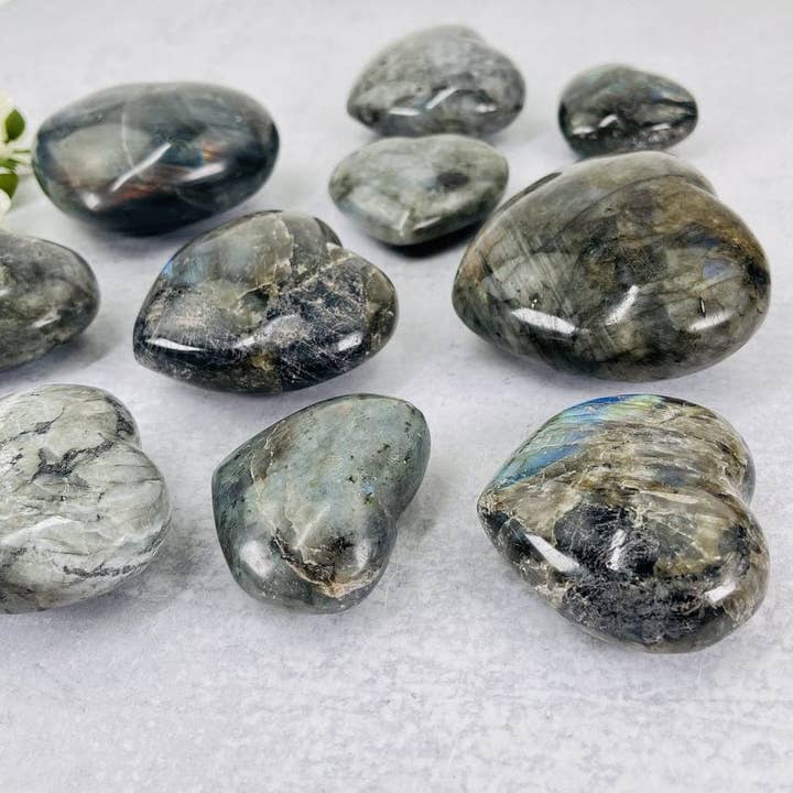 Rock Paradise - Wholesale Spiritual stone/crystal - Labradorite Polished Hearts - Heart Shaped Stone - By weight3