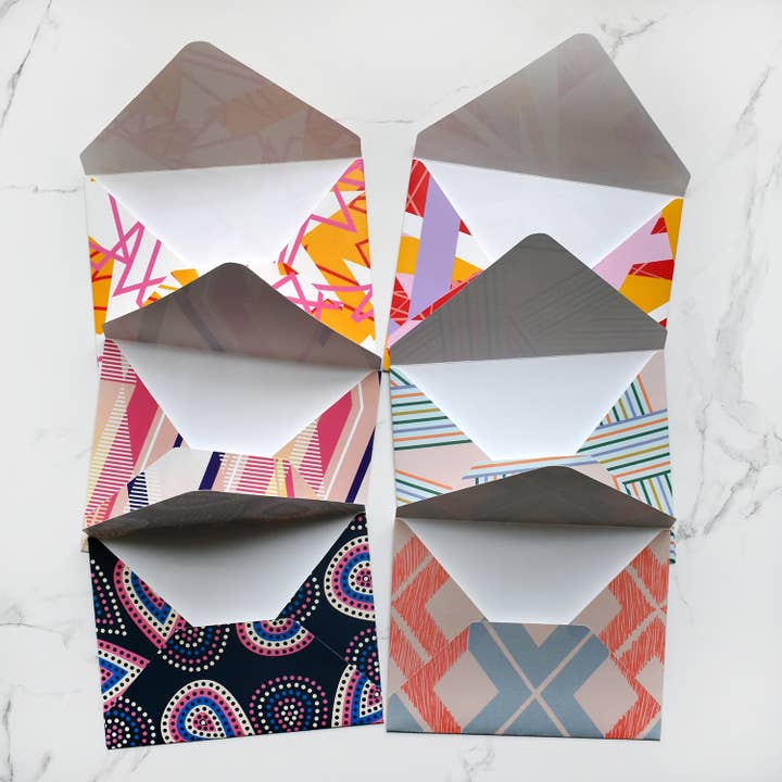 MASU - Wholesale Envelopes - Geometric Handmade Eco-Friendly Envelopes - Set of 61