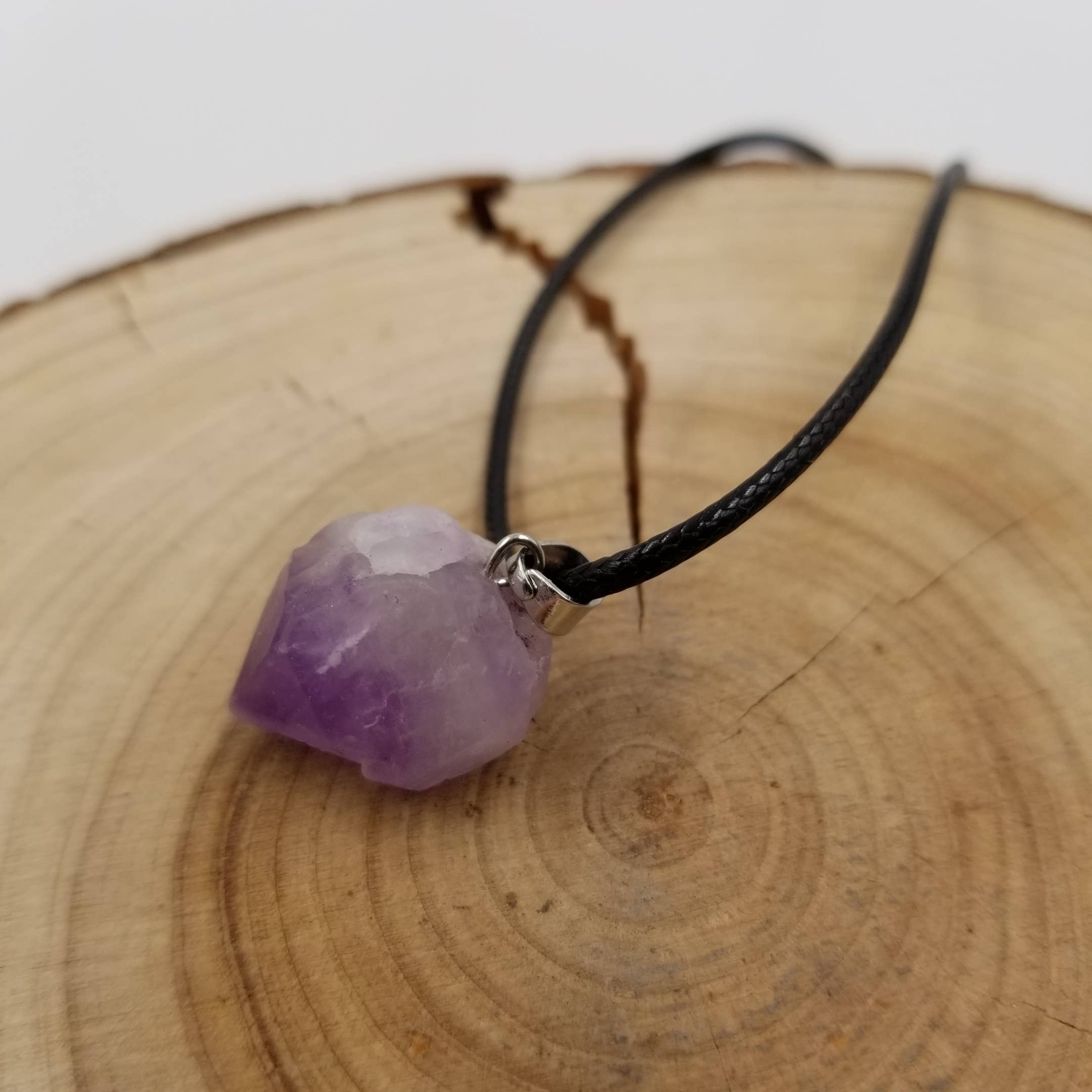 CHAKRA JEWELRY - Wholesale Pendant/Charm Necklace - Natural Amethyst Pendant Necklace2
