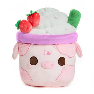Shopzoki Strawberry Cow Heatable Plush Strawberry