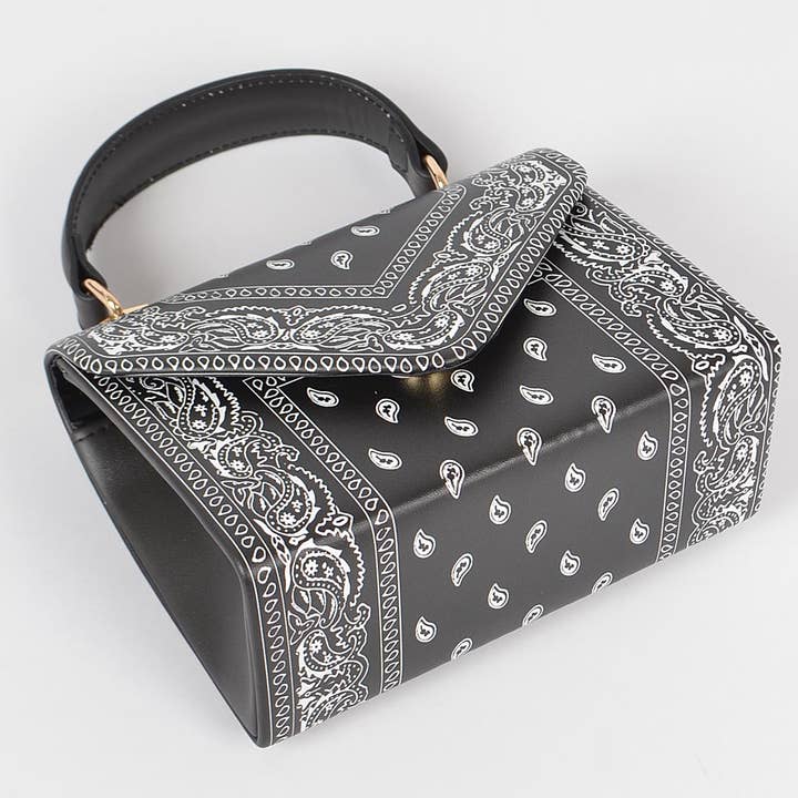 3AM BY H&D ACCESSORIES - Wholesale Crossbody Bag - Women's - Bandana Print Handle Cross Body Bag