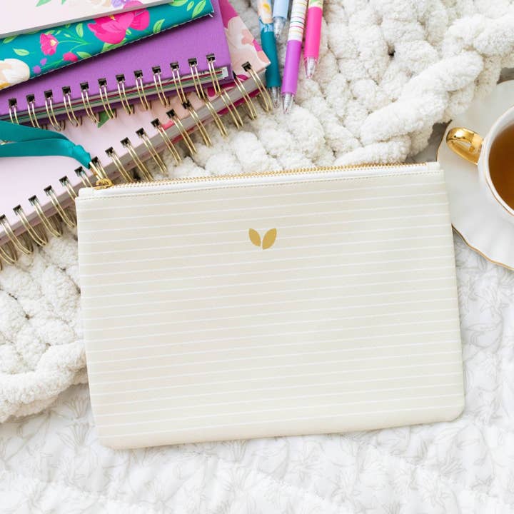 Accessory Pouch | Natural Stripe for wholesale by Cultivate What Matters