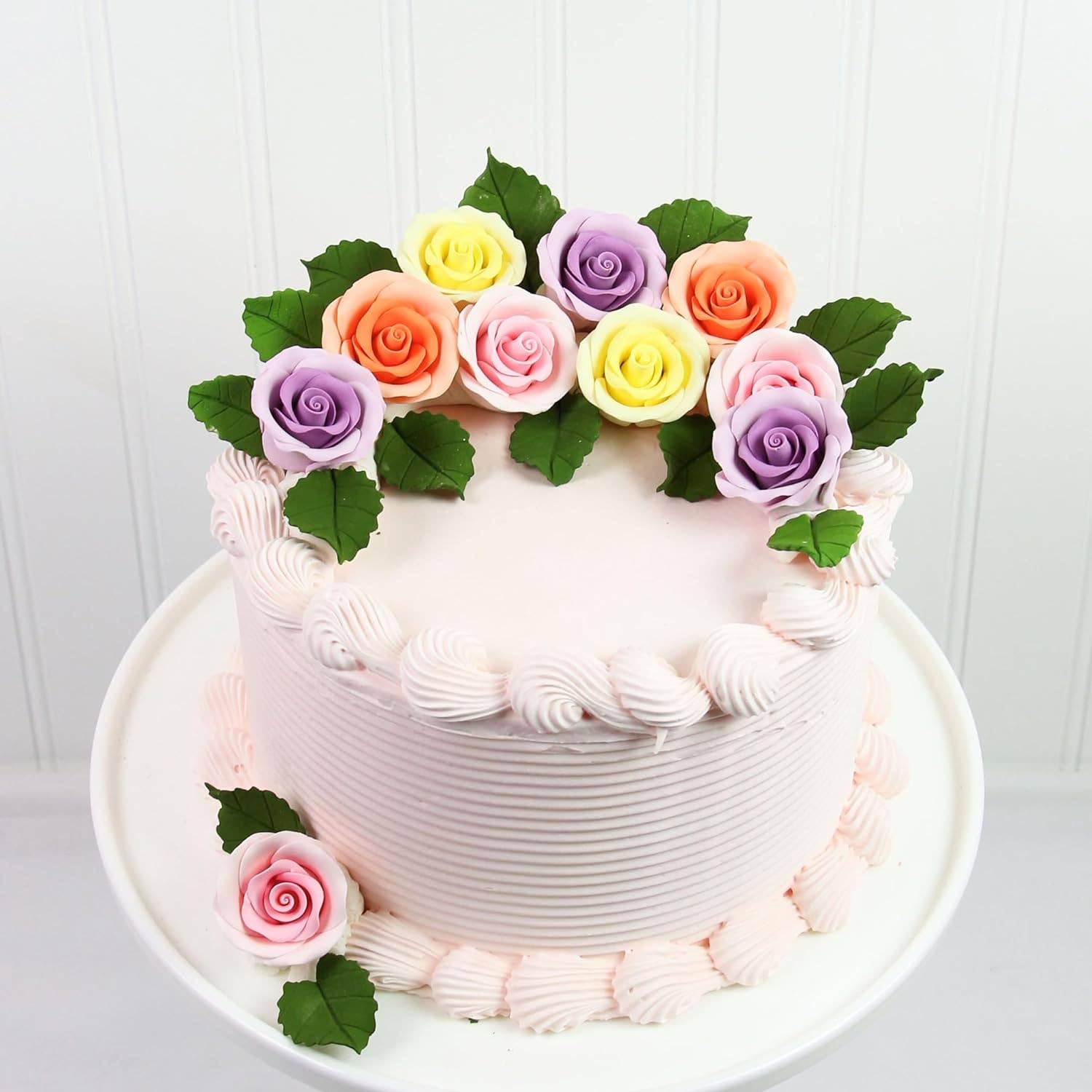 Global Sugar Art - Wholesale Cake/Cupcake Topper - Premium Roses for Decorating Cakes and Cupcakes, by Global Sugar Art, Medium, Pink1