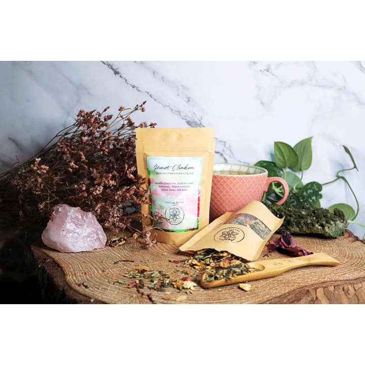 Ayamani Naturals – wholesale Loose tea – Heart Chakra Anahata Green Tea with Jasmine, Rose, and Herbs