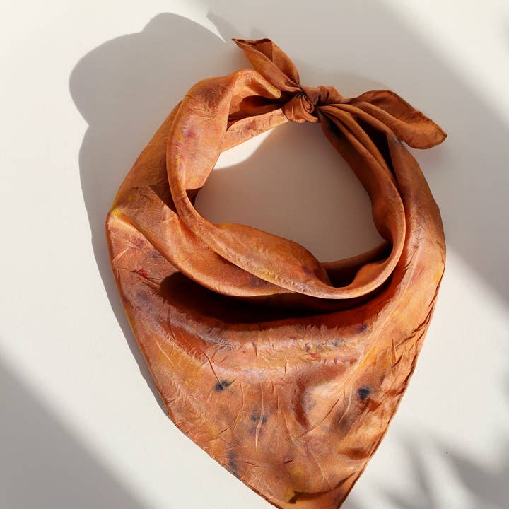 Marram – Großhandel Schal – Damen – Seidenschal - Natürlich gefärbt - Schokolade