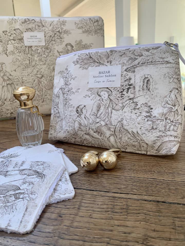 Toilettaske - Jouy de Fruits Moka for engroshandel hos Bazar Atelier Sablon