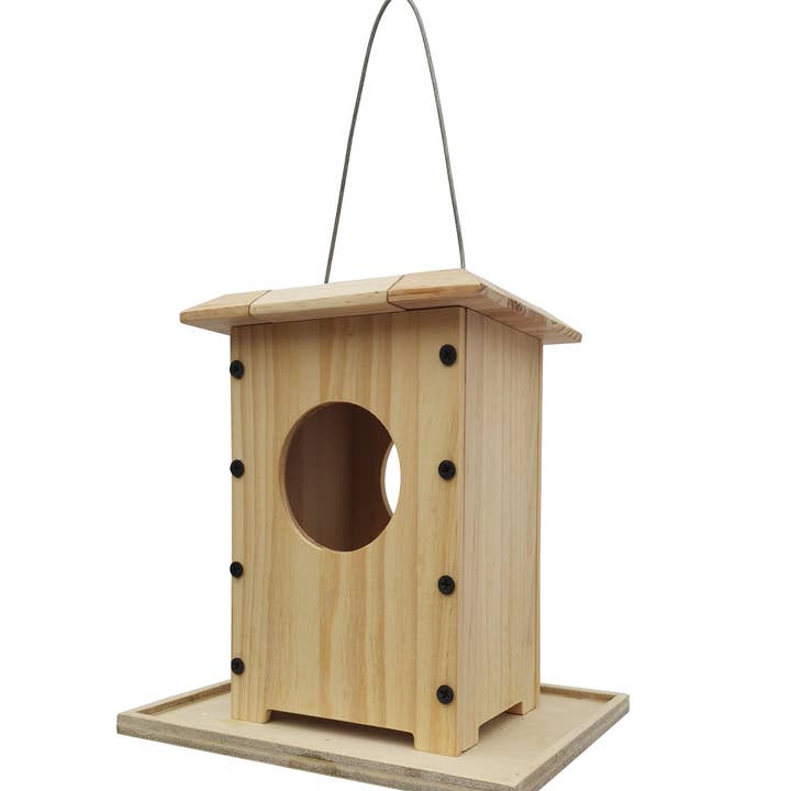 FixtureDisplays® 7.8 X 5.9 X 7.8" Hanging Wood Bird Feeder Kit Craft Your Own Nesting Project 16088 for wholesale by FIXTUREDISPLAYS