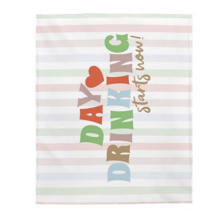 Day Drinking Blanket for wholesale by Game Face Team Shop