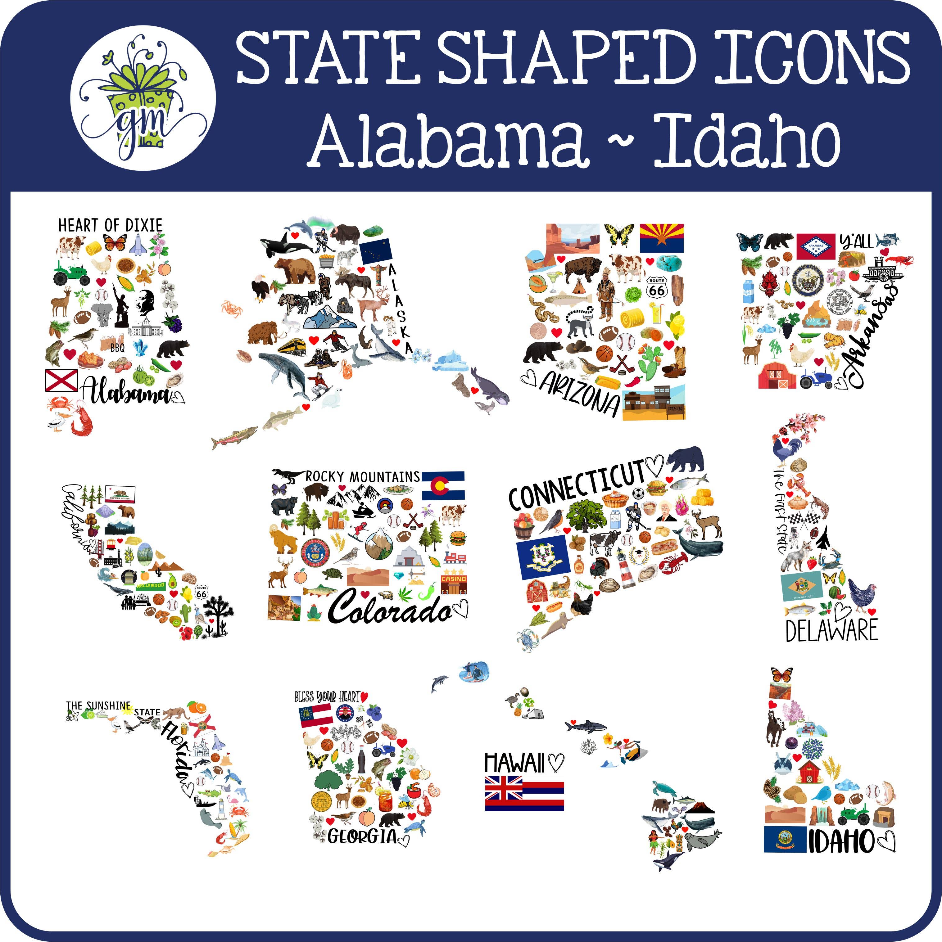 Giftable Memories - Wholesale Ornament - CUSTOM State Icons & Town Christmas Ornament1