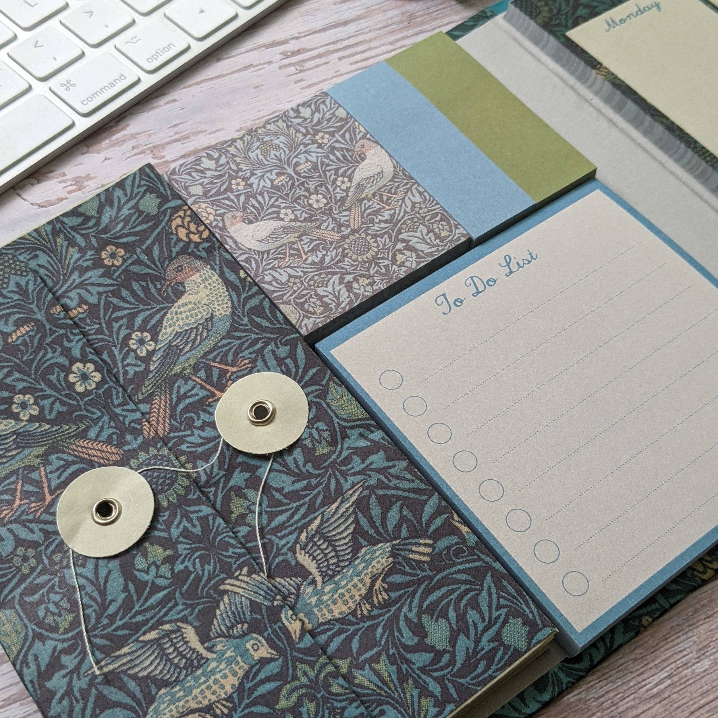 Robert Frederick Ltd – wholesale Planner – William Morris Weekly Planner Organiser With Sticky Notes - Birds Design2