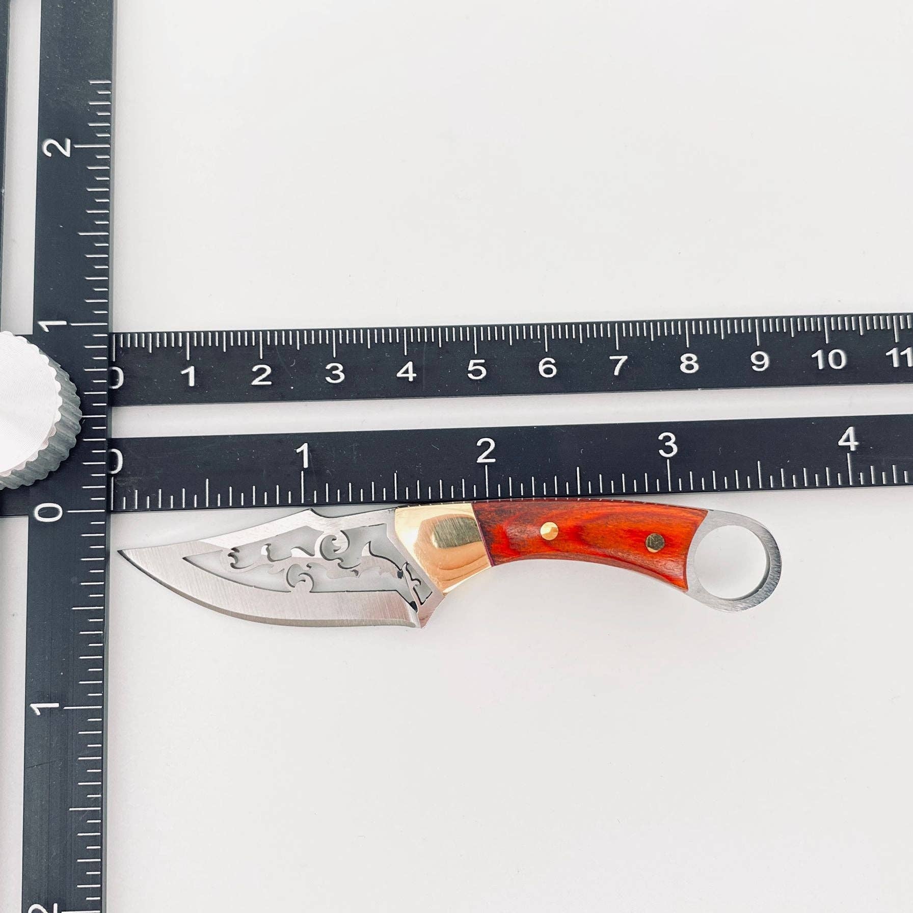 Mio Queena - Wholesale Zakmes/houder - Draagbaar mes met holle lemmet, houten handvat en hoes3