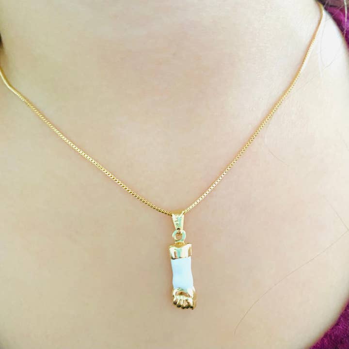 Housegoldjewelry - Wholesale Pendant/Charm Necklace - Figa Hand Necklace, 18k Gold Filled Colored Figa Hand Charm Necklace, Colorful Figa Hand Charm, Lucky Charm Necklace, Protection Necklace6