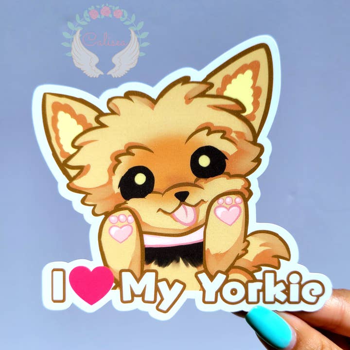 Yorkie Vinyl Sticker for wholesale by Calisea.co