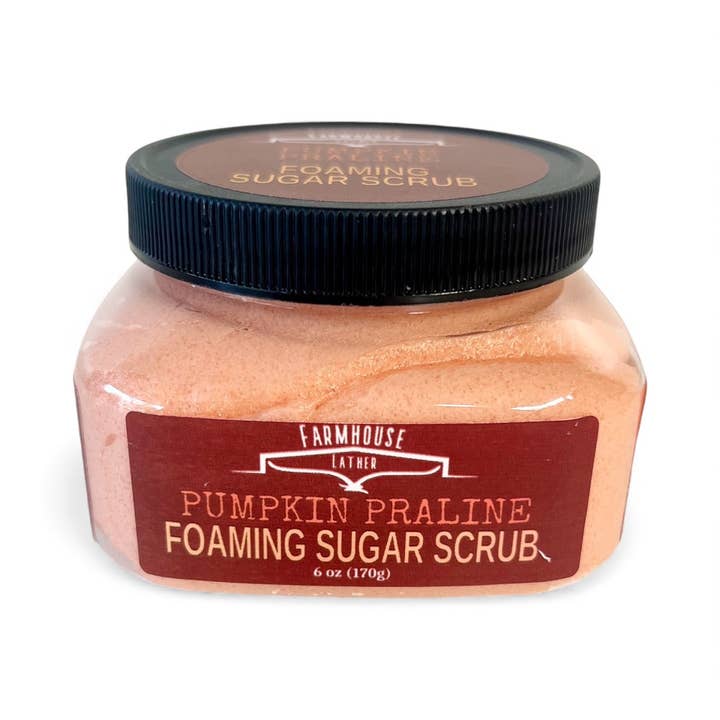 Pumpkin Praline - Skummande Sockerskrubb för wholesale av Farmhouse Lather