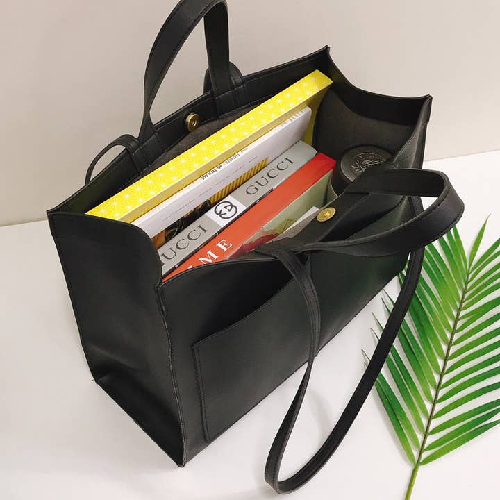 Comfortarians - Wholesale Tote Bag - Women's - Large Leather Tote Bag, Soft Leather Campus Bag0