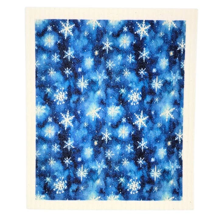 Torchon suédois tempête de neige hivernale - Décoration de Noël pour la vente par Home Accents By Driftless