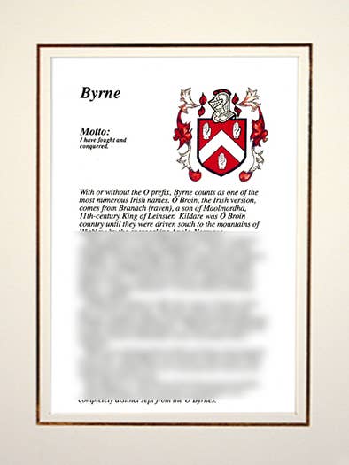 Byrne for wholesale by Family Histories