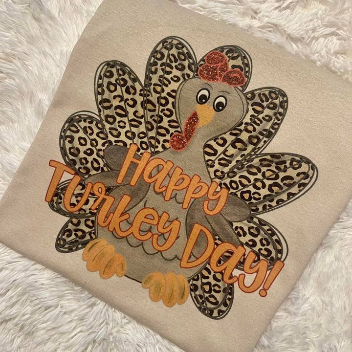 Happy turkey day fall tshirt for wholesale by StricklandDesignCo