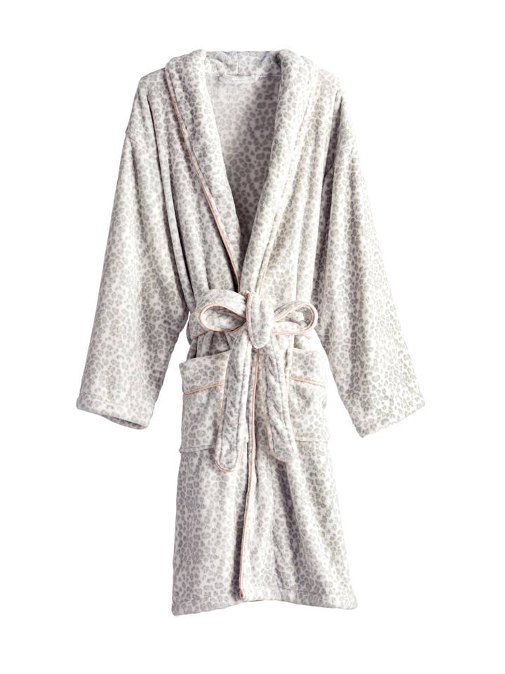 Shiraleah - Wholesale Robe - Women's - LELO LEOPARD PRINT ROBE, GREY