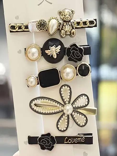 ( Q082 ) 5PCS ELEGANT HAIR SIDE CLIPS HAIR FRINGE CLIPS for wholesale by Jewelry Max