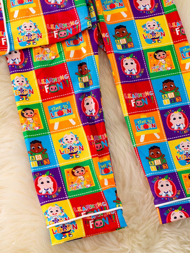 Kids Charm Online - Vente Haut et bas de pyjama – enfant - ENSEMBLE PYJAMA MULTICOLORE ET IMPRIMÉ. PJG40148 SOL2