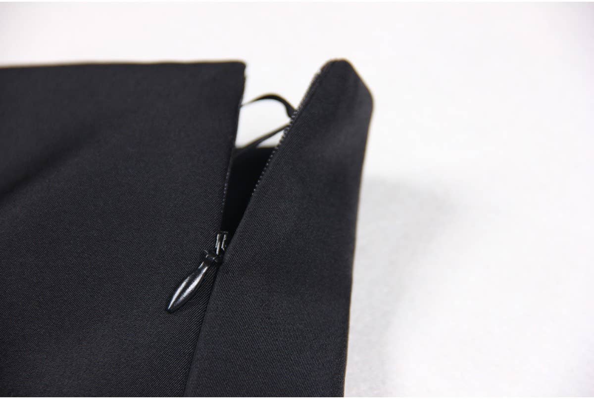 Negro SET073 Elegante conjunto de traje y falda con lazo con diamantes de imitación de venta al por mayor en Faire10