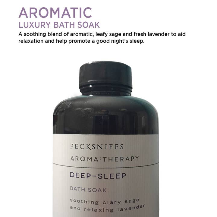 Prestige Beauty Boutique - Vendita all'ingrosso Sali da bagno - Decanter da bagno Pecksniffs Aroma:Therapy Deep-Sleep | 500 ml/16,9 fl oz1