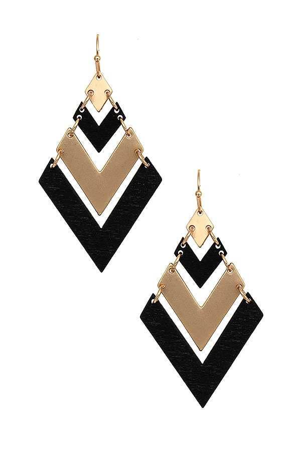 anbfashion – Brincos de argola por atacado – BRINCO PENDENTE CHEVRON LINK 5454