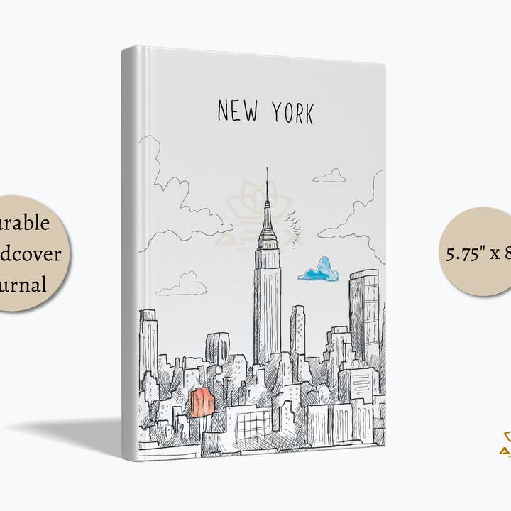 Reisdagboek van New York, handgetekend notitieboek uit New York City voor wholesale door Apex Artisans