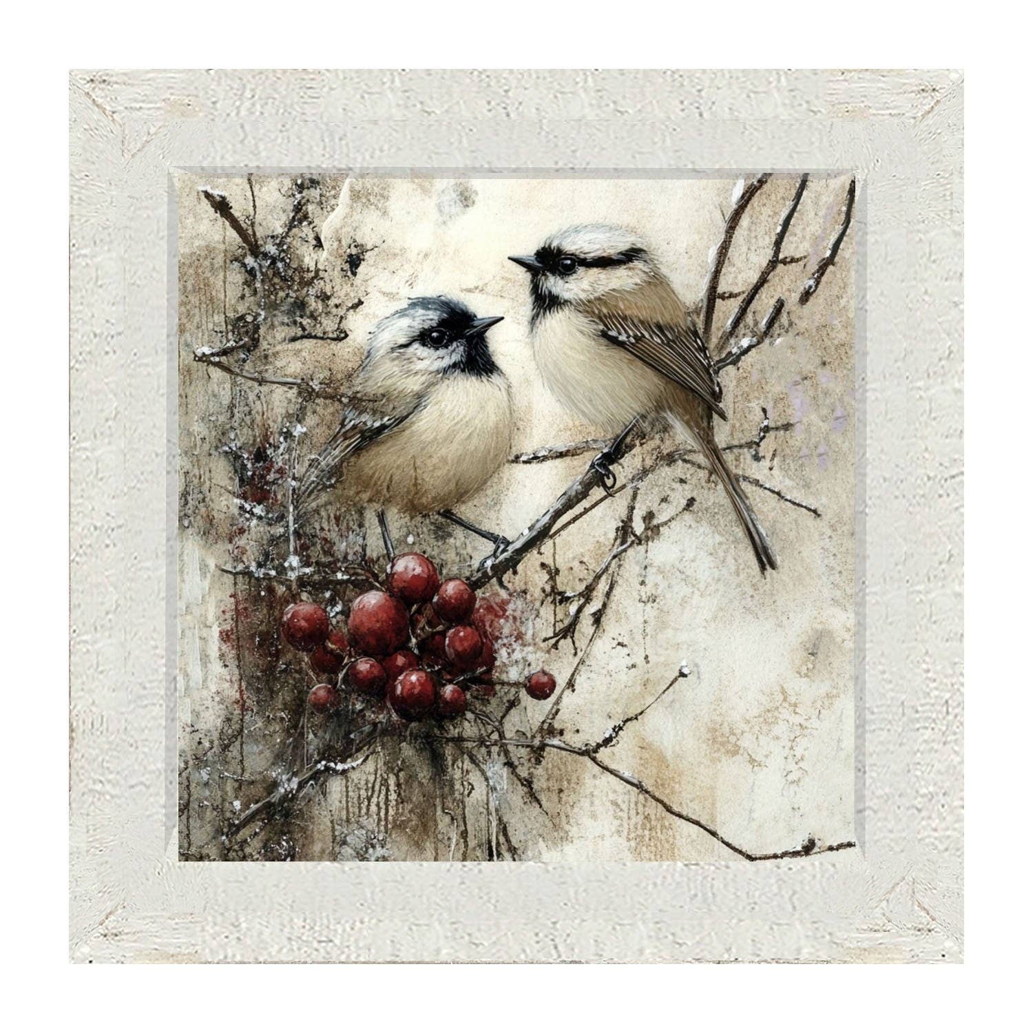 ginger blue - Wholesale Art Print - Two Birds with Berries2