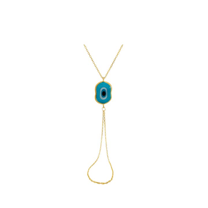 Melting Evil Eye Hand Chain for wholesale by Shop Alexandra Madison