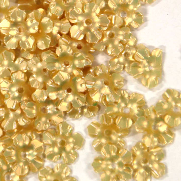 Flower - 11mm - Matte Pale Yellow (S138) for wholesale by Colour Streams