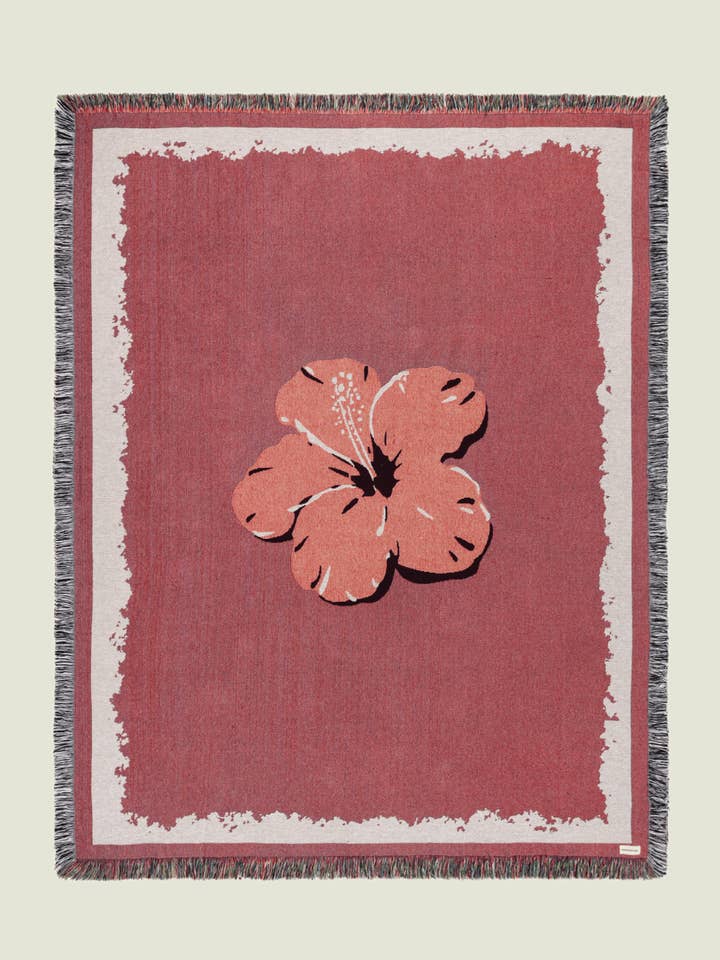 Hibiscus Clay blanket for wholesale by Naming This Later