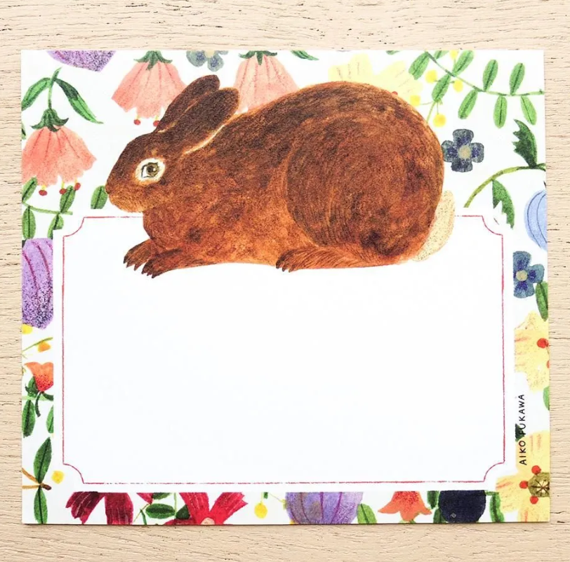 「FUNJI」In Japan - Wholesale Notepad - Aiko Fukawa Memo Pad | Flower and Animals Notepad5