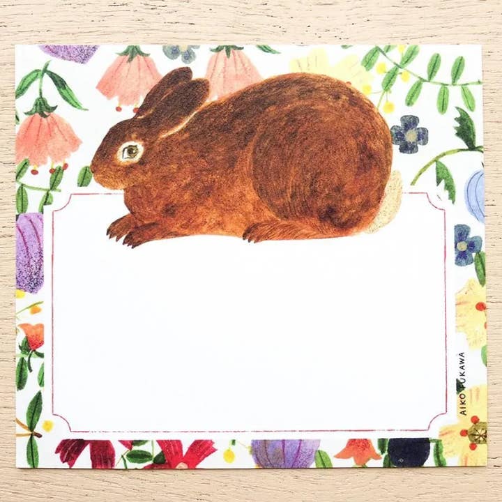 「FUNJI」In Japan - Wholesale Notepad - Aiko Fukawa Memo Pad | Flower and Animals Notepad5