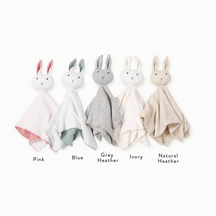 Viverano Organics - Wholesale Security/Cuddle Blanket - Baby - Bunny -Organic Baby Lovey Security Knit Blanket Cuddle Cloth