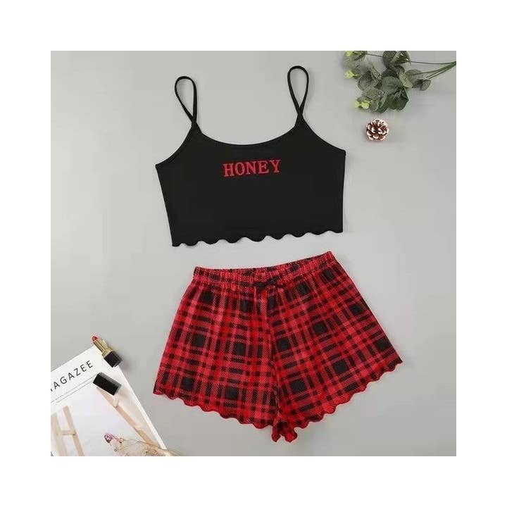 ShieldChic - Wholesale Lounge Set - Women's - Floral Cami Shorts Set - Home Loungewear1