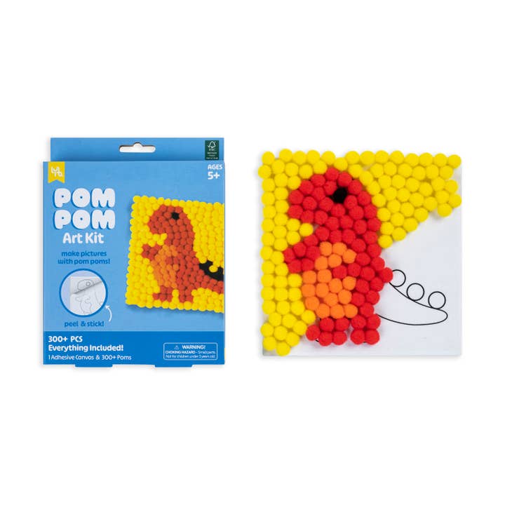 LYB Pom Pom Art Kit - Dino for wholesale by Momenta