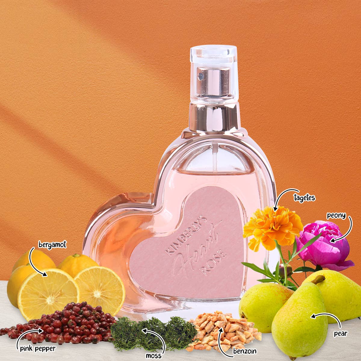 MYS Wholesale Inc - Vente Parfum/Eau de toilette - Parfum Kimberly Heart Rose Spray pour femme1