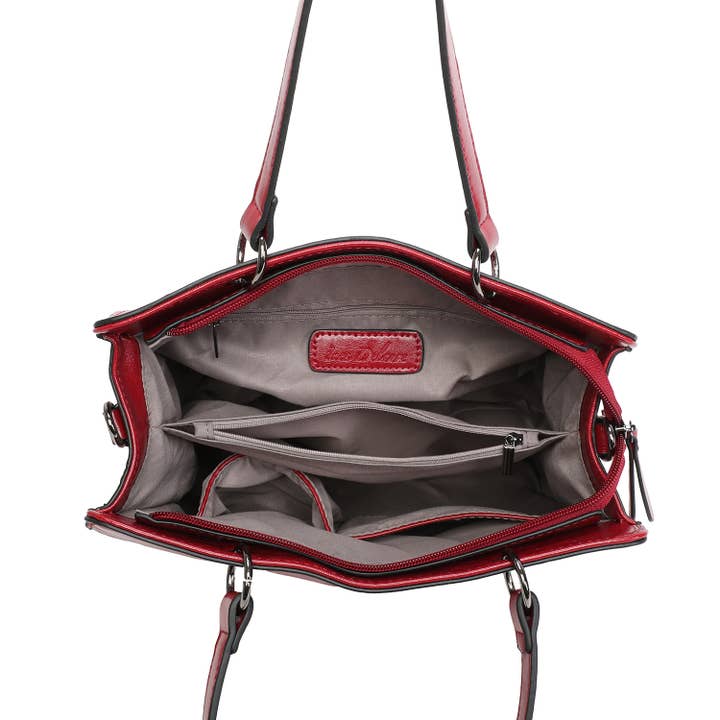 INES DELAURE - Wholesale Top Handle Bag - Women's - Handbag, crocodile print