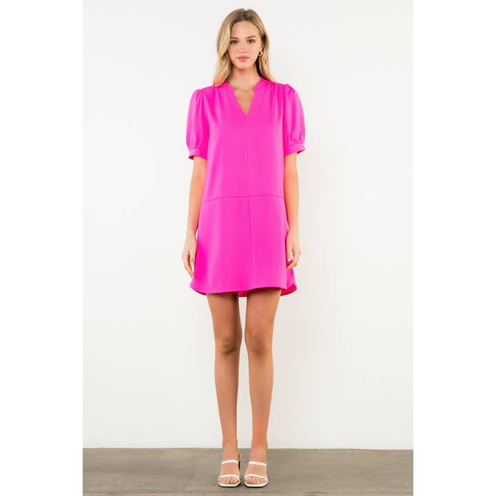 Short Sleeve V-Neck Dress for wholesale by THML