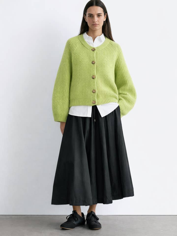 Mohair cardigan with button placket for wholesale by TAMBA