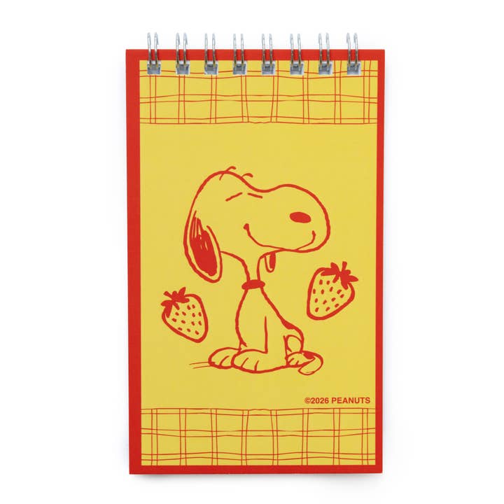 3P4 x Peanuts® - Snoopy Jordbær Mini Notesbog for engroshandel hos Three Potato Four